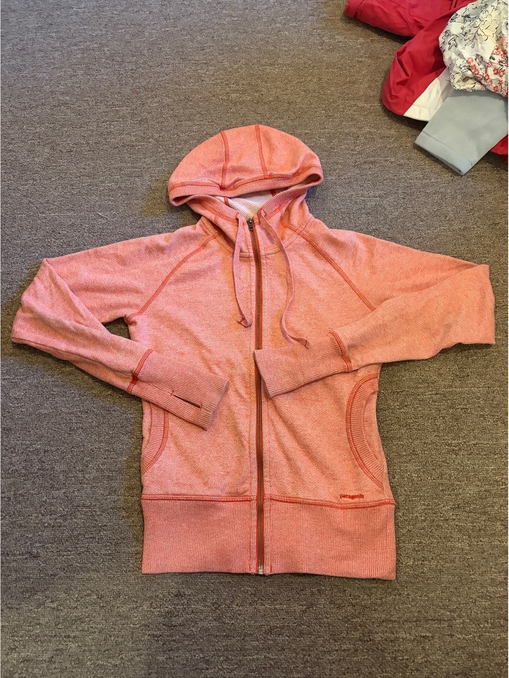 Patagonia Women's XS orange y2k gorpcore granola Full Zip Hoodie Sweatshirt